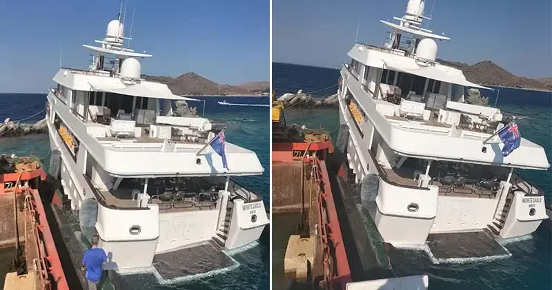 Bodrum da kayalıklara çarpan motoryatı kurtarma çalışmaları sürüyor