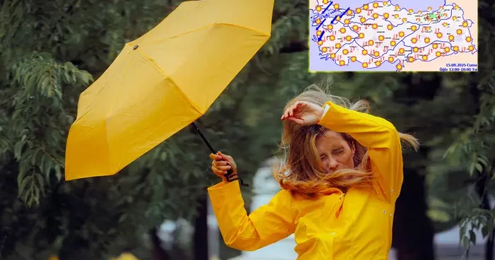 Meteoroloji den İstanbul dahil 13 il için sarı alarm: 70 km hızla esecek! Bugün hava nasıl olacak? 15 19 Ağustos haritalı hava durumu