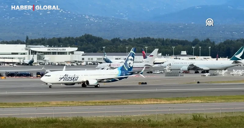 Alaska da Rus hükümetine ait bir Ilyushin Il 96 uçağı görüntülendi