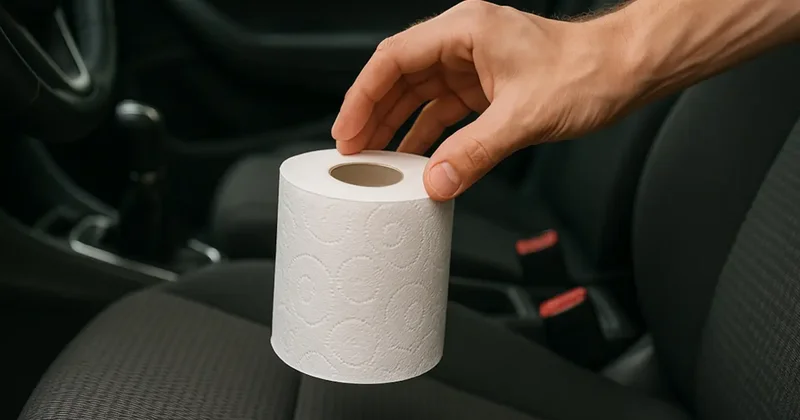 Arabanın içine 1 rulo tuvalet kağıdı koyun! Çıkan sonuca inanamayacaksınız