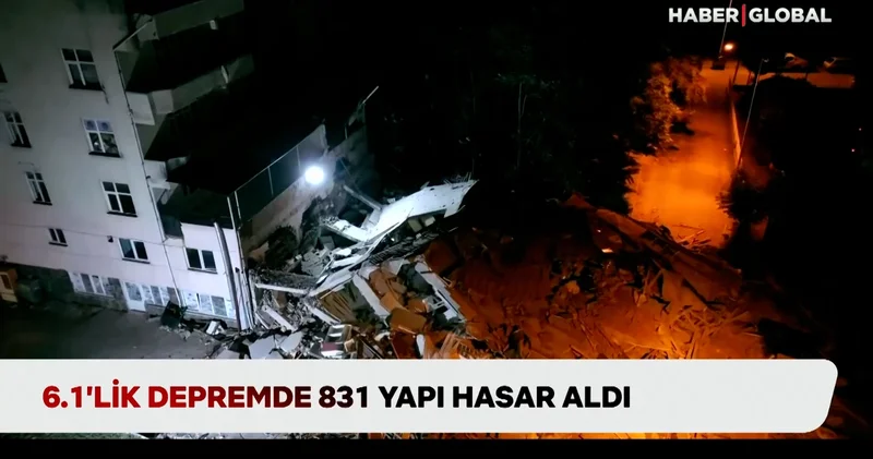 6,1’lik depremde, 831 yapı hasar aldı