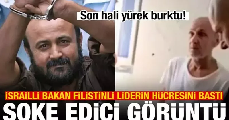 İsrailli Bakan, Filistinli liderin hücresini bastı! Son hali yürek burktu