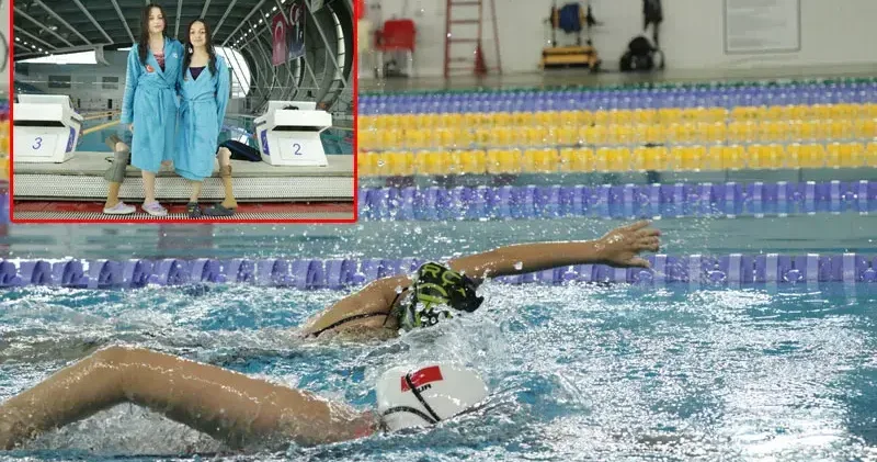 Tek bacakla yüzmede Avrupa ikincisi olan İrem ve Melisa’nın hedefi olimpiyatlar