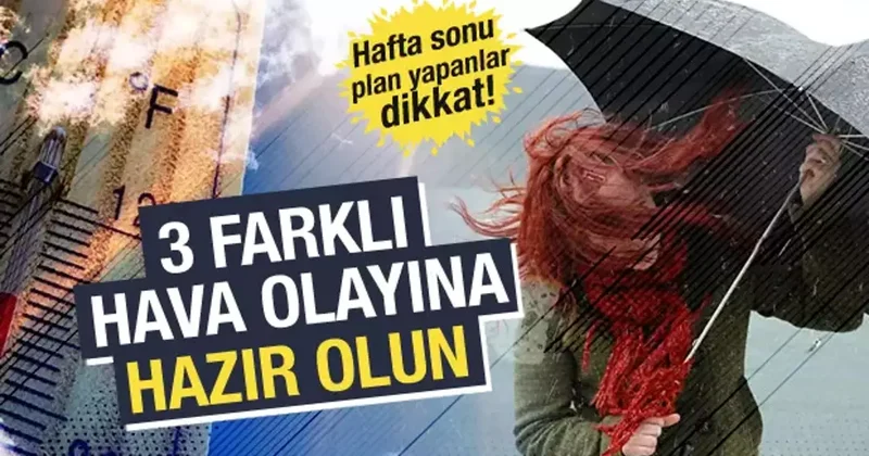 Fırtına, aşırı sıcak, sağanak... Hafta sonu hepsi bir arada! Meteoroloji il il açıkladı