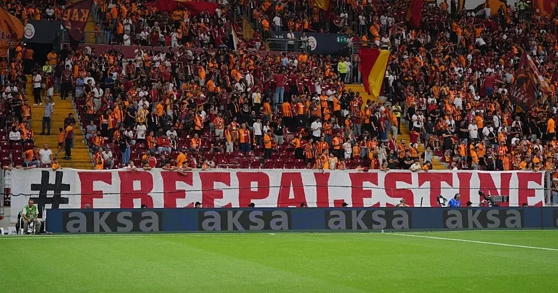 Galatasaray tribünlerinden Gazze mesajı!