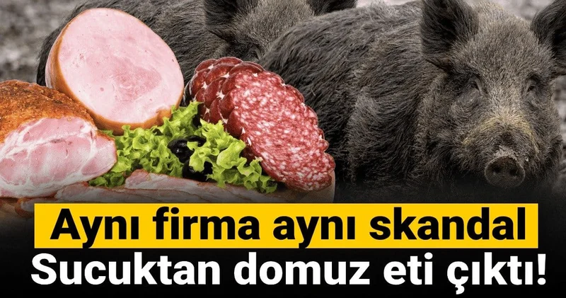 Aynı firma aynı skandal! Sucukta domuz eti çıktı!