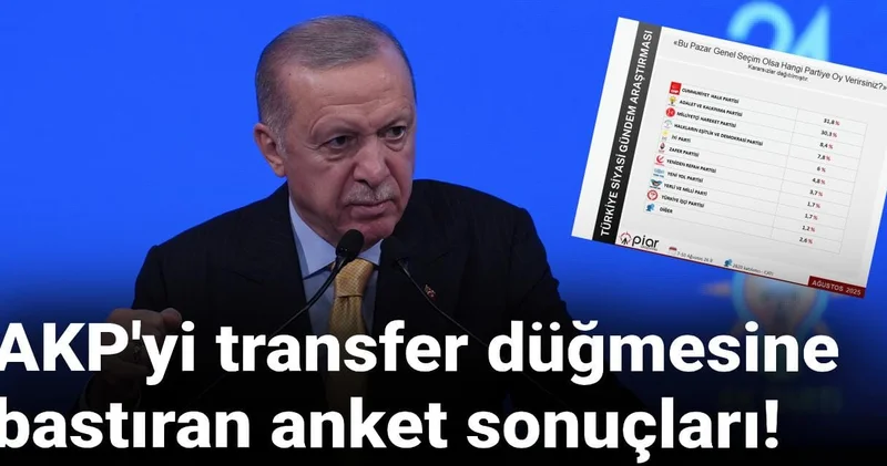 AKP yi transfer düğmesine bastıran anket sonuçları!