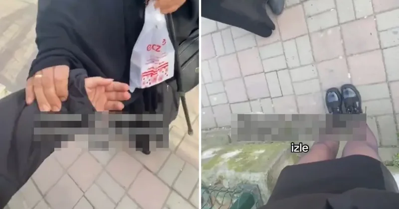 Çarşaflı bir kadın, etek giyen genç kız ile tartıştı: Evin nerede, gel gidelim