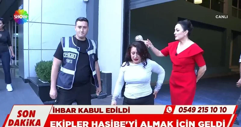 Polisler Hasibe ve oğlu için geldi