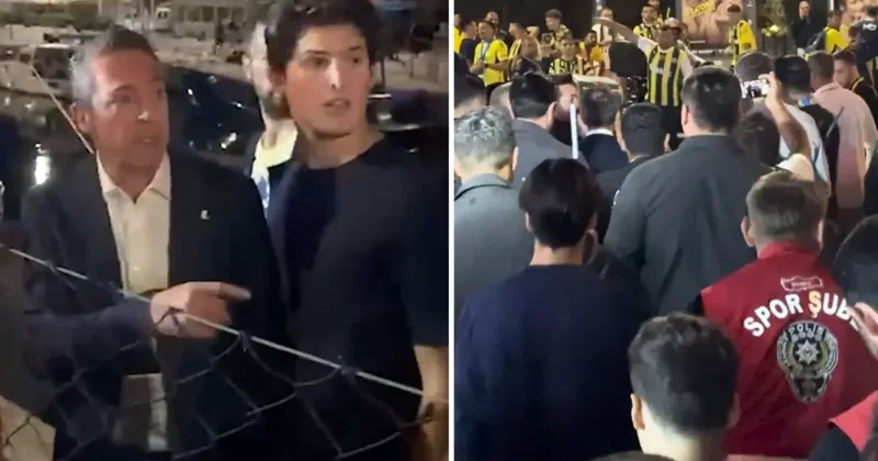 Taraftarla burun buruna! Ali Koç un zor anları