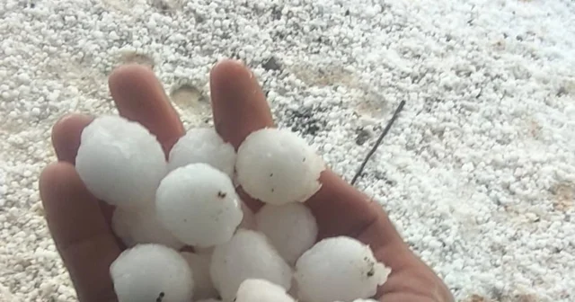Mardin de dolu tarım arazilerine zarar verdi; oluşan hortum kamerada Mardin Haberleri