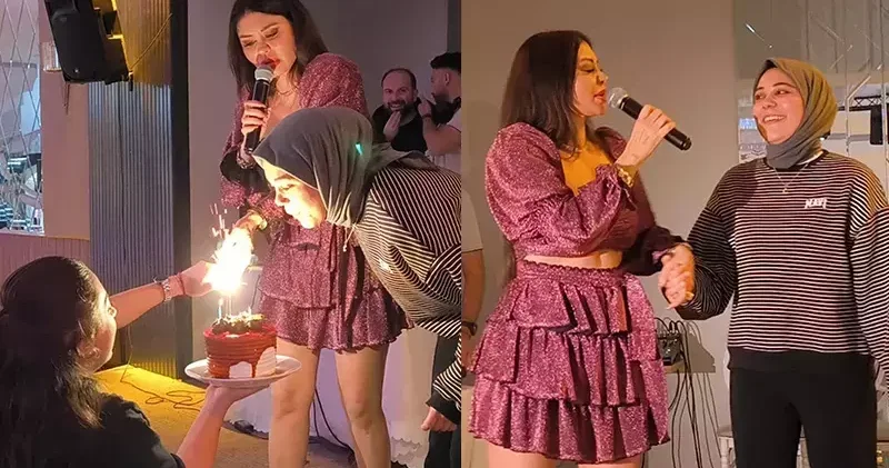 Ebru Polat, hayranının doğum gününü sahnede kutladı