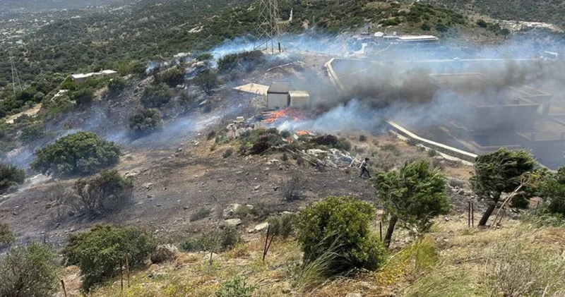 Bodrum da yerleşim yeri yakınlarında çıkan yangına müdahale ediliyor Güncel haberler