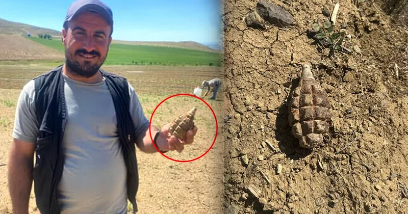 Tarlada çalışan çiftçi buldu: Başkentte 104 yıllık patlamamış el bombası şaşkınlığı