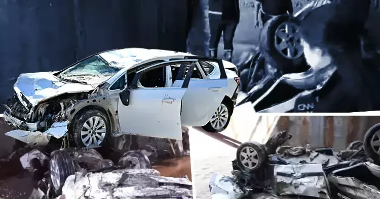 Bir kenti sel vurdu! Suya kapılan otomobillere ulaşıldı... Moloz yığınlarının arasındaki araçlar hurdaya döndü