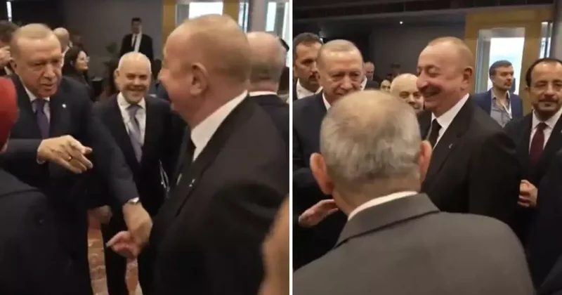 Tiran da dikkat çeken anlar! Erdoğan, Aliyev i çağırdı; sonrasında olanlar enteresan