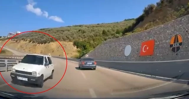Otobanda otomobili ile ters yönde ilerledi; o anlar kamerada Bursa Haberleri