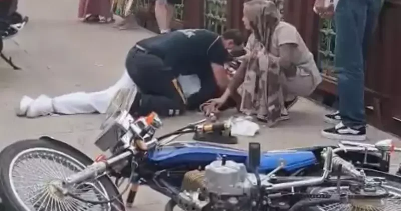 Ordu’da motosikletin çarptığı yaya yaralandı
