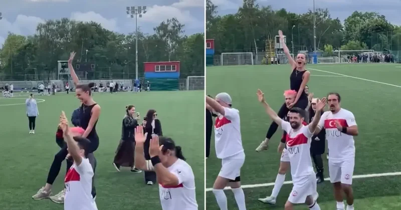 Kubilay Aka Moskova da galip geldi! Zaferi sevgilisini omzuna alarak kutladı