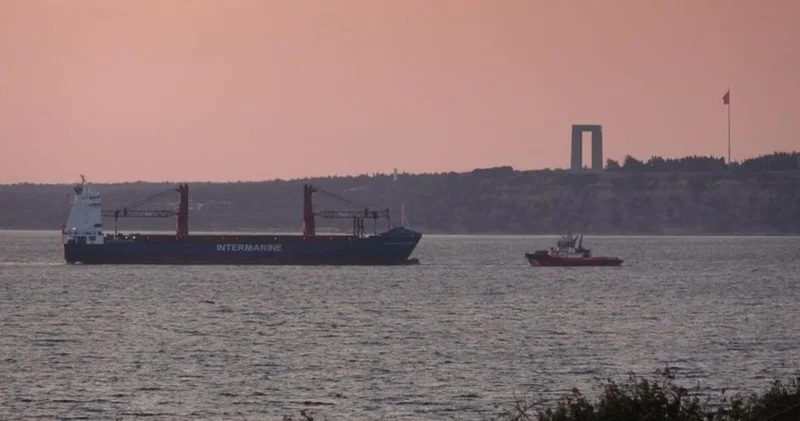 Çanakkale Boğazı nda gemi yangını!