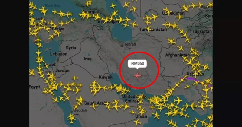 İran ın kapalı hava sahasında füzelerin arasında uçan gizemli yolcu uçağı heyecan yarattı