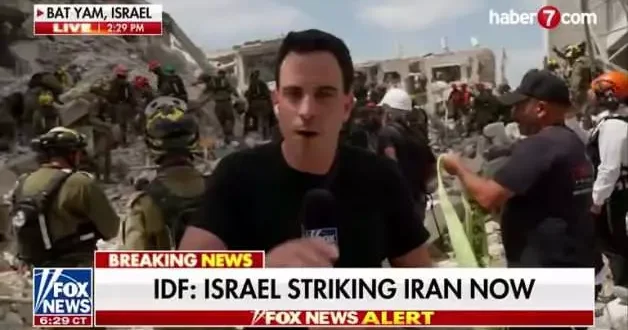 Fox tan İsrail deki enkazdan canlı yayın: Eşi benzeri görülmemiş an!