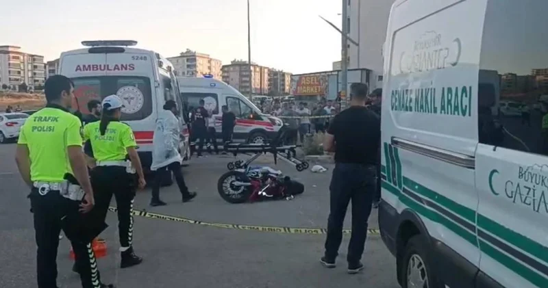 Gaziantep te feci kaza! Motosiklet sürücüsü hayatını kaybetti