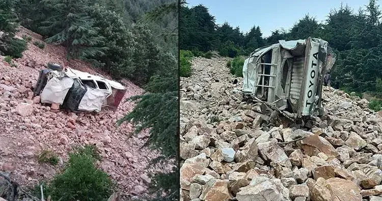 Pikap uçuruma devrildi: 3 kişi öldü, 1 çocuk yaralandı