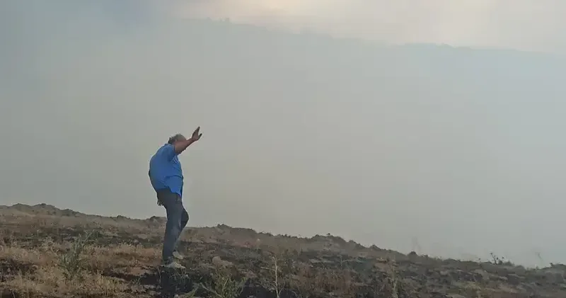 Konya daki yangın kontrol altında; çocuğun çay demlemek için yaktığı ateşten çıkmış