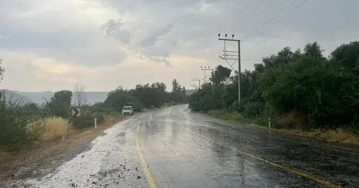 Bozdoğan sağanak yağışla serinledi