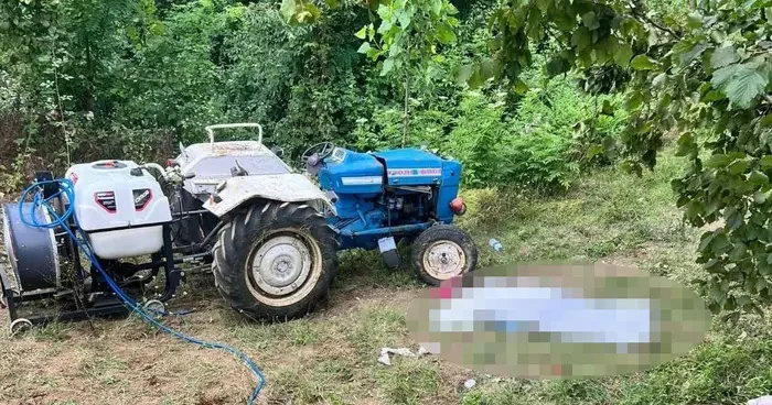 Samsun da devrilen traktörün sürücüsü hayatını kaybetti