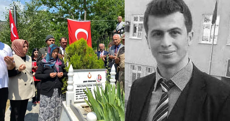 Henüz 24 yaşında olan, 8 aydır görev yapan ve PKK lı teröristler tarafından şehit edilen Necmettin öğretmen, kabri başında anıldı