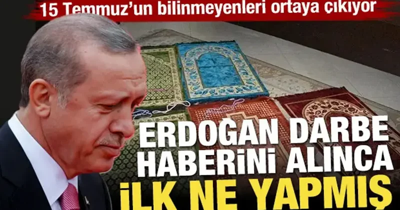 15 Temmuz da Cumhurbaşkanı Erdoğan haberi alınca bakın ilk ne yapmış