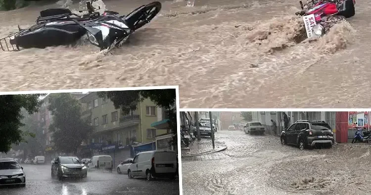 Meteoroloji uyarmıştı! Sağanak bir anda bastırdı, cadde ve sokaklar göle döndü