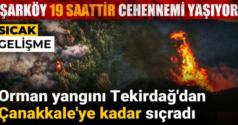 Şarköy 19 saattir cehennemi yaşıyor! Tekirdağ dan Çanakkale ye kadar sıçradı