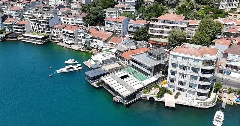 İstanbul Boğazı ndaki kaçak yapıların yıkımının yapılacağı bölge havadan görüntülendi