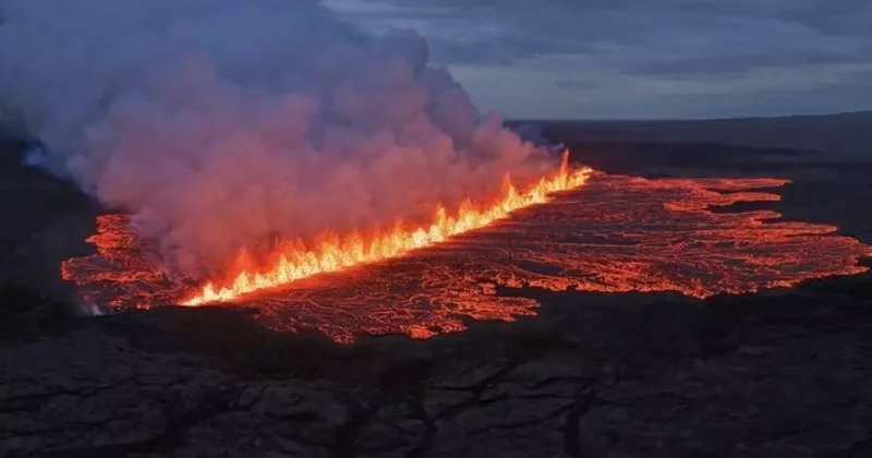 İzlanda da Reykjanes alarmı! Yanardağda patlama!