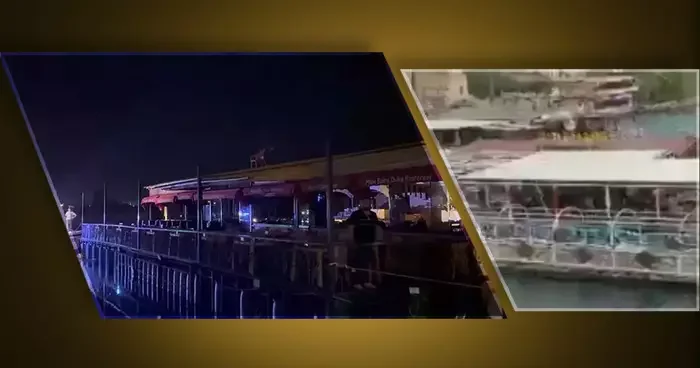 Akılalmaz olay! Fırat Nehri üzerine sabitlenen ve fırtınada halatları kopan restoran akıntıya kapıldı