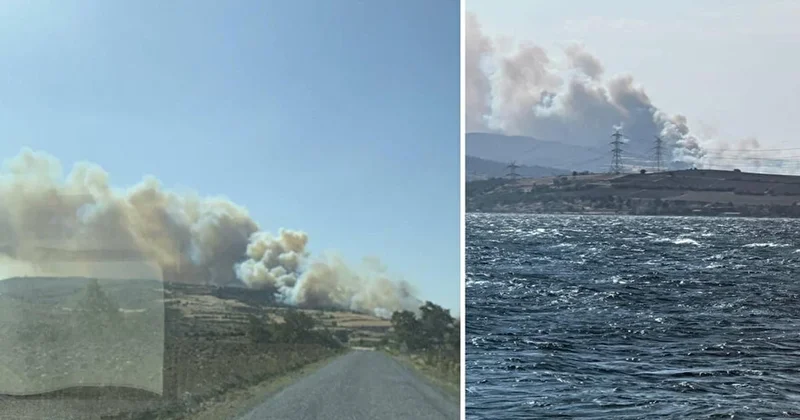 Çanakkale de yangın çıktı! Ekipler seferber oldu Sözcü Gazetesi