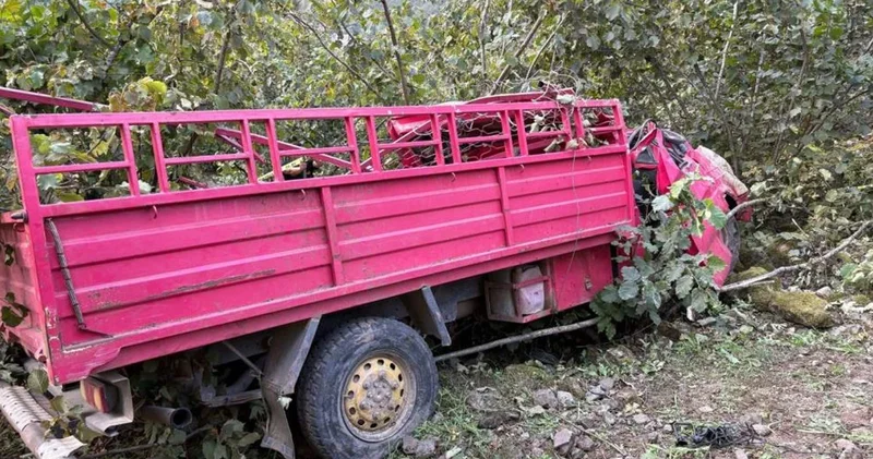 Giresun’da korkunç kaza! Kamyonet fındık bahçesine yuvarlandı: 4 kişi hayatını kaybetti