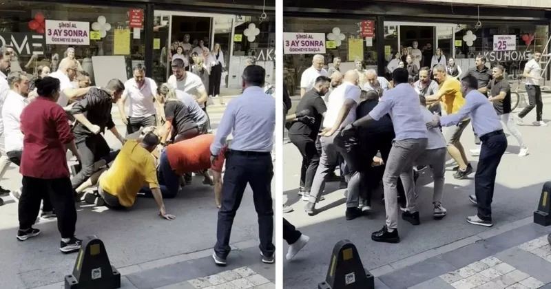 Adapazarı nda Kavga: Yumruk ve Tekmeler Havada Uçuştu