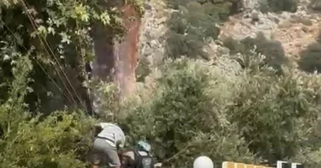 Fethiye de yamaç paraşütü ağaca takılınca işletmenin çatısına indi: 1 yaralı Muğla Haberleri