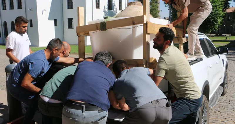 Evdeki dev tarihi eser müzeye taşındı