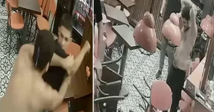 Ensesine saplanan bıçakla hastaneye gitti! Sarıyer de dehşet anları kameraya yansıdı
