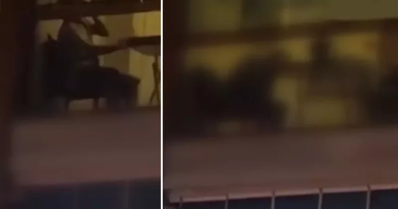 Balkonda kimseye aldırış etmeden uyuşturucu madde kullandılar