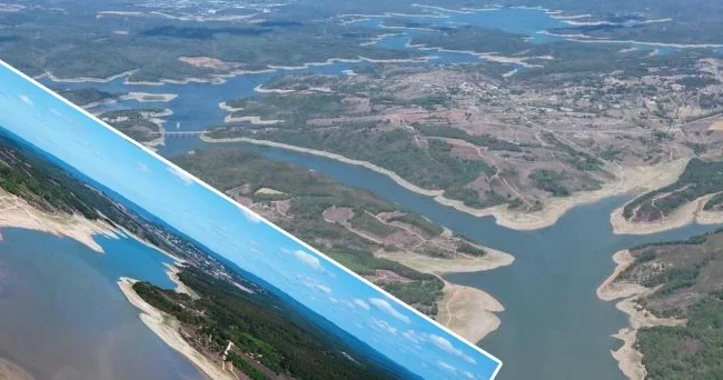 İstanbul daki tehlike havadan görüntülendi! Barajlar kritik seviyeye indi: Git gide azalıyor