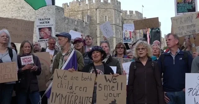İngiltere’de Trump karşıtı protesto VİDEO İZLE