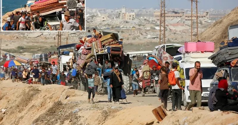 İsrail patlayıcı yüklü tırları Gazze ye soktu, kentten göç edenlerin sayısı gitgide artıyor