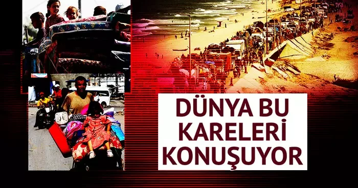 Sürgün emri yayınlandı, yeni büyük göç başladı! Dünya bu kareleri konuşuyor: Yerinden olan binlerce Filistinli yola koyuldu