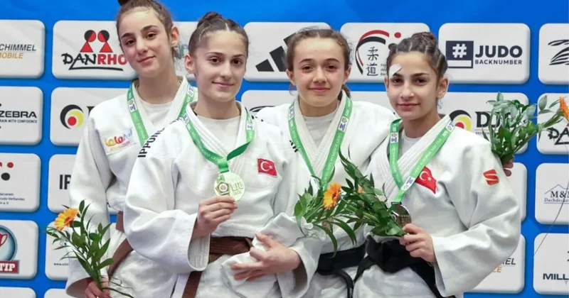 Milli judocu Fatma Zehra Meki, kazandığı altın madalyayı Filistinlilere armağan etti
